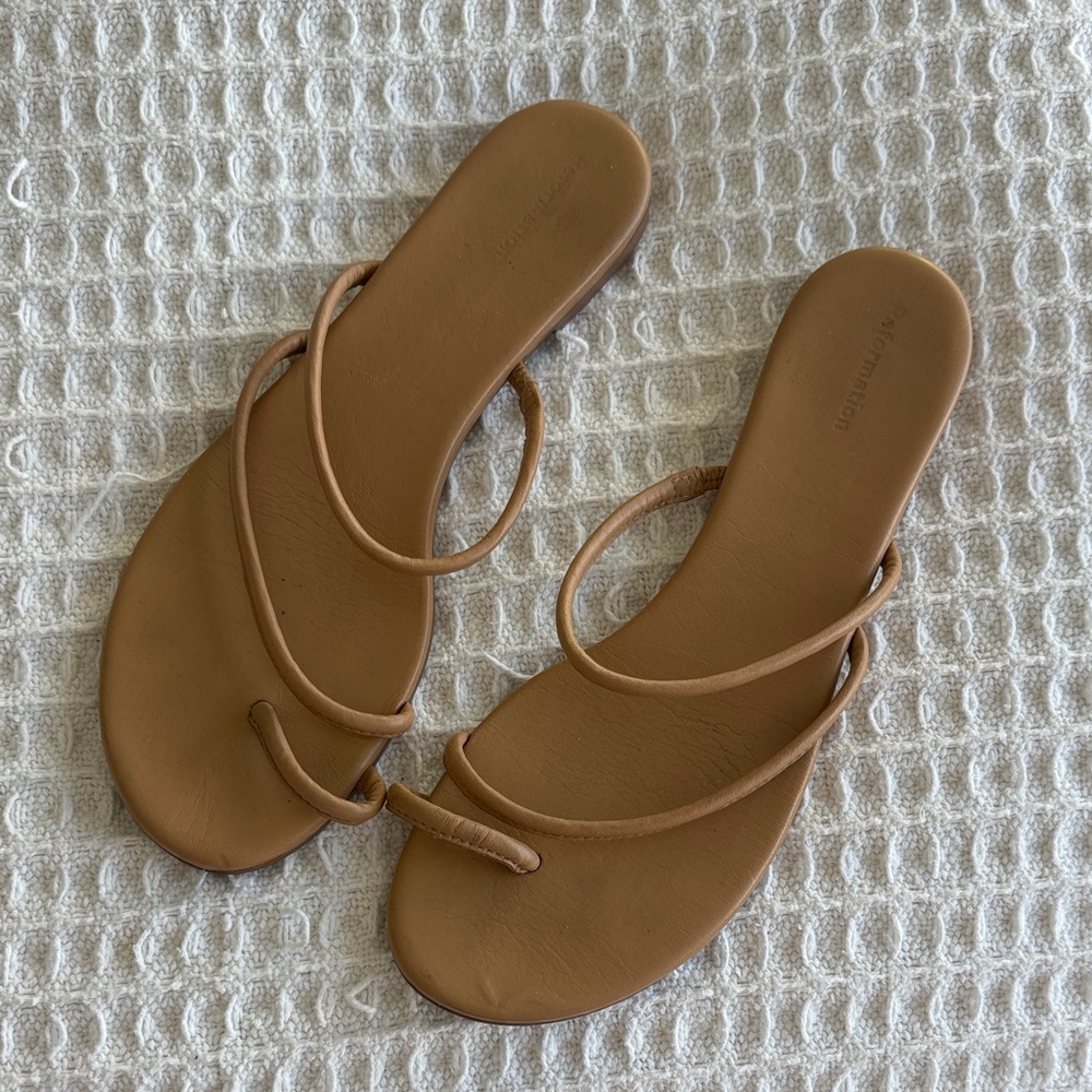 Reformation Brown Leather Women's Sandals
